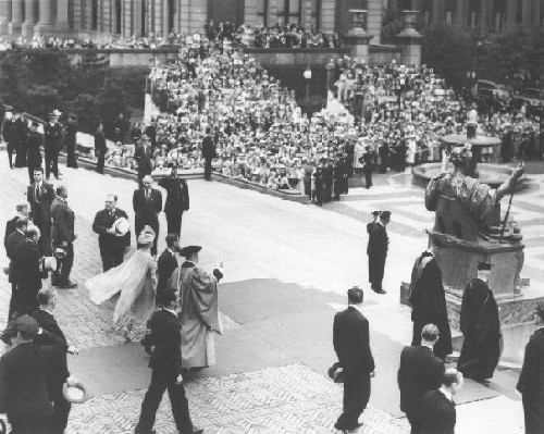 Queen Elizabeth, King Edward VI and President Nicholas Murray Butler 